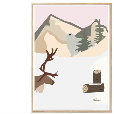 Carte Postale Illustration La Montagne