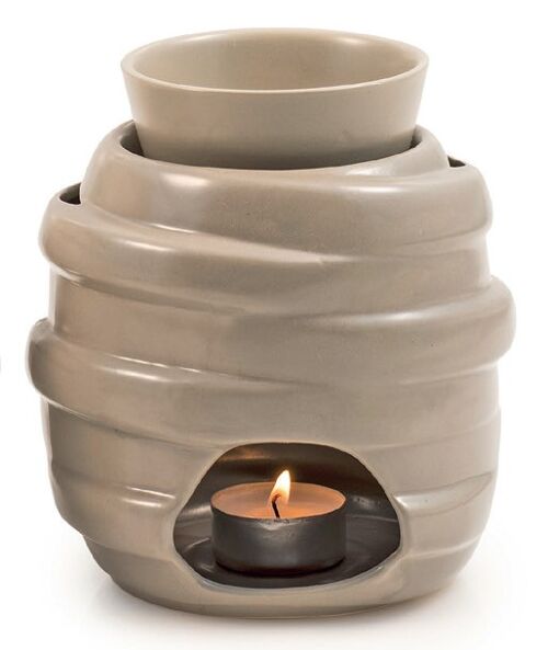Aroma lamp Ceramic rings beige