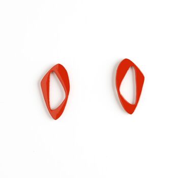 Boucles d'oreilles SIMONE rouge vermillon 1