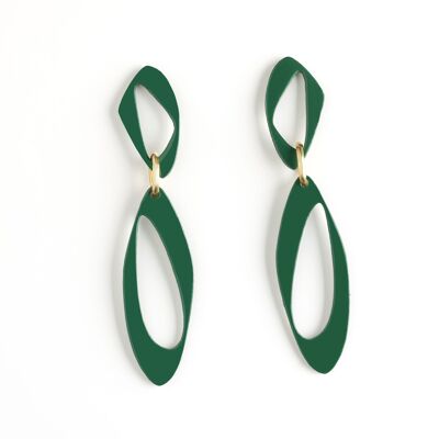 Boucles d'oreilles SIMONA vert forêt