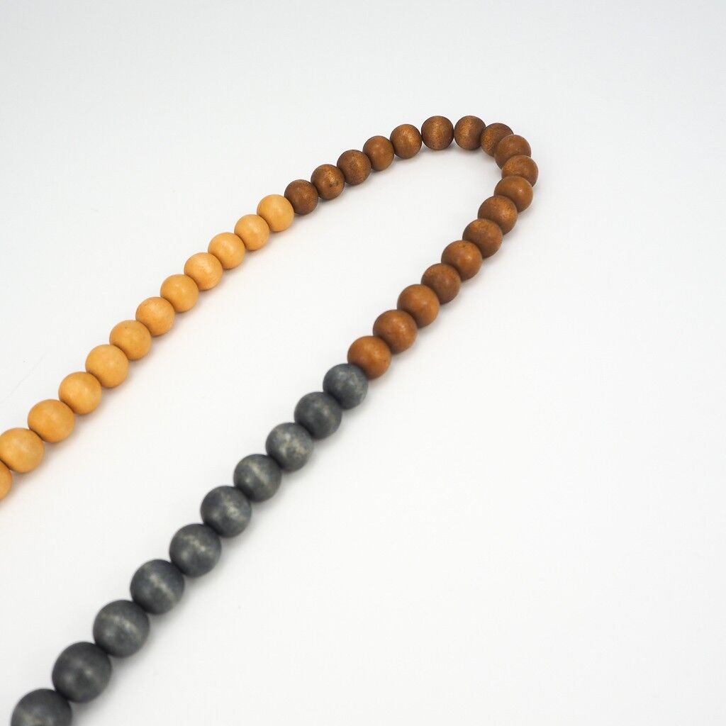 Collana in legno 51- Combinazione marrone