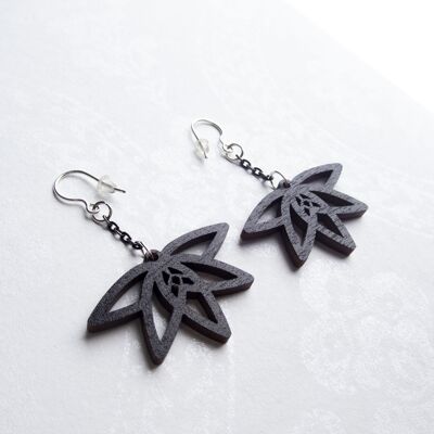 WaterLily -earrings black