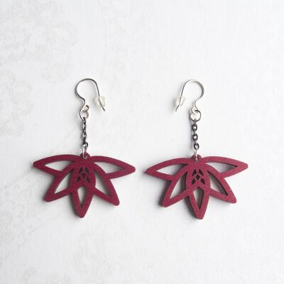 WaterLily -earrings red