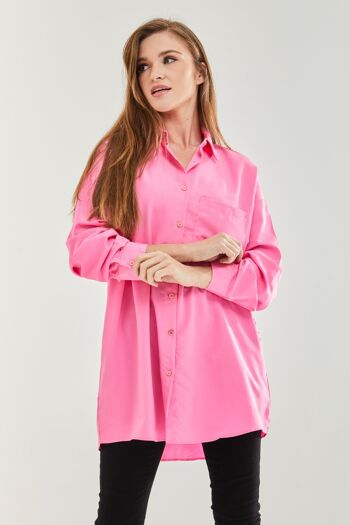 Chemise surdimensionnée rose 2