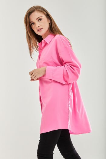 Chemise surdimensionnée rose 7