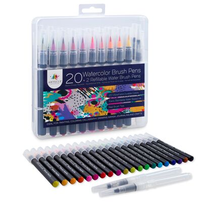 Watercolour Brush Pens Set of 20