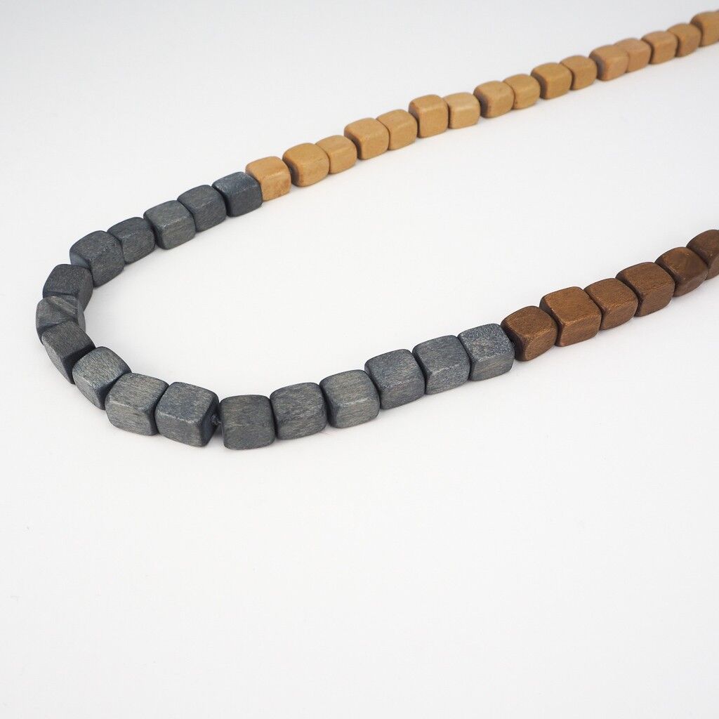 Collana in legno 52- Combinazione marrone