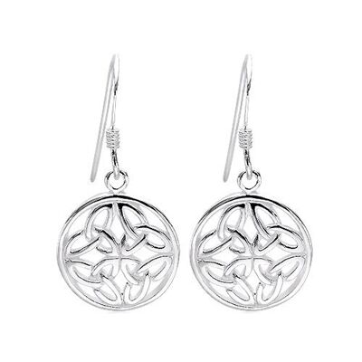 Celtic Round Triquetra Earrings