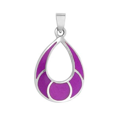 Beau pendentif coquillage violet