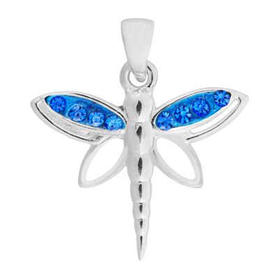 Magnifique Pendentif Libellule Saphir