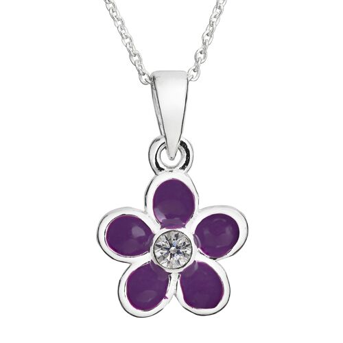 Dainty Purple Flower Necklace