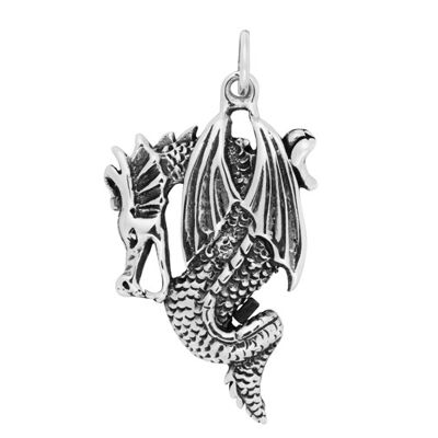 Lovely Silver Dragon Pendant