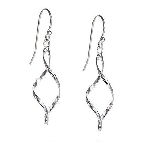 Beautiful Silver Spiral Earrings