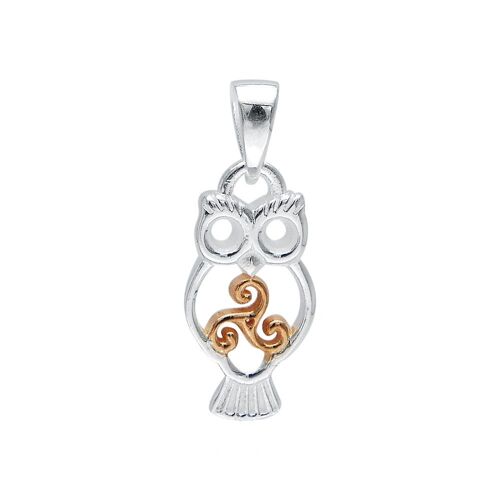 Trinity Knot Owl Pendant