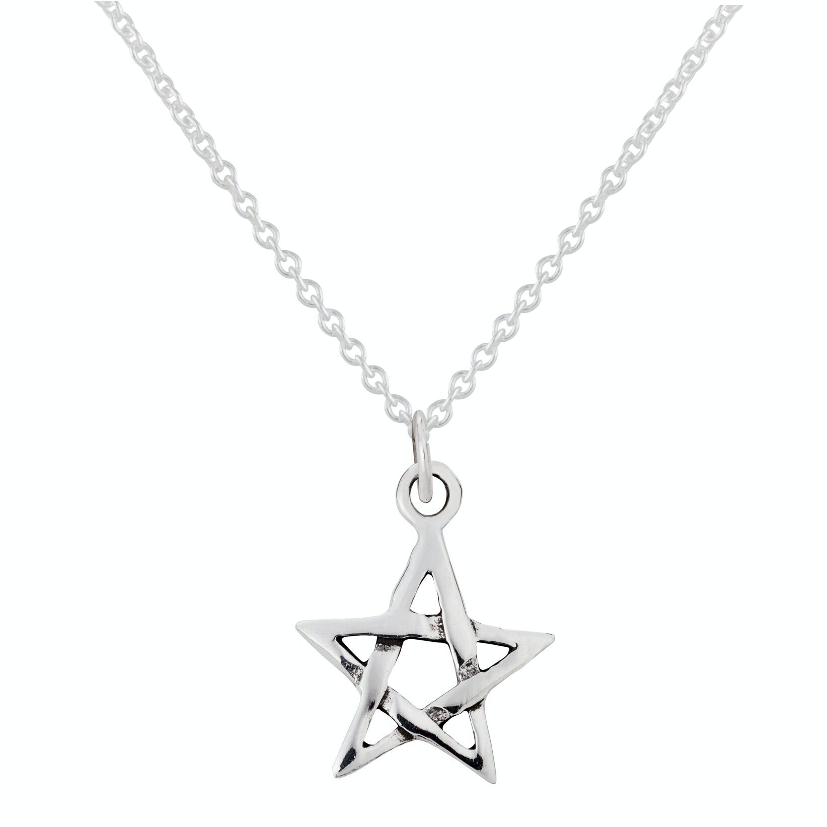 Delicata collana con pentagramma grosso