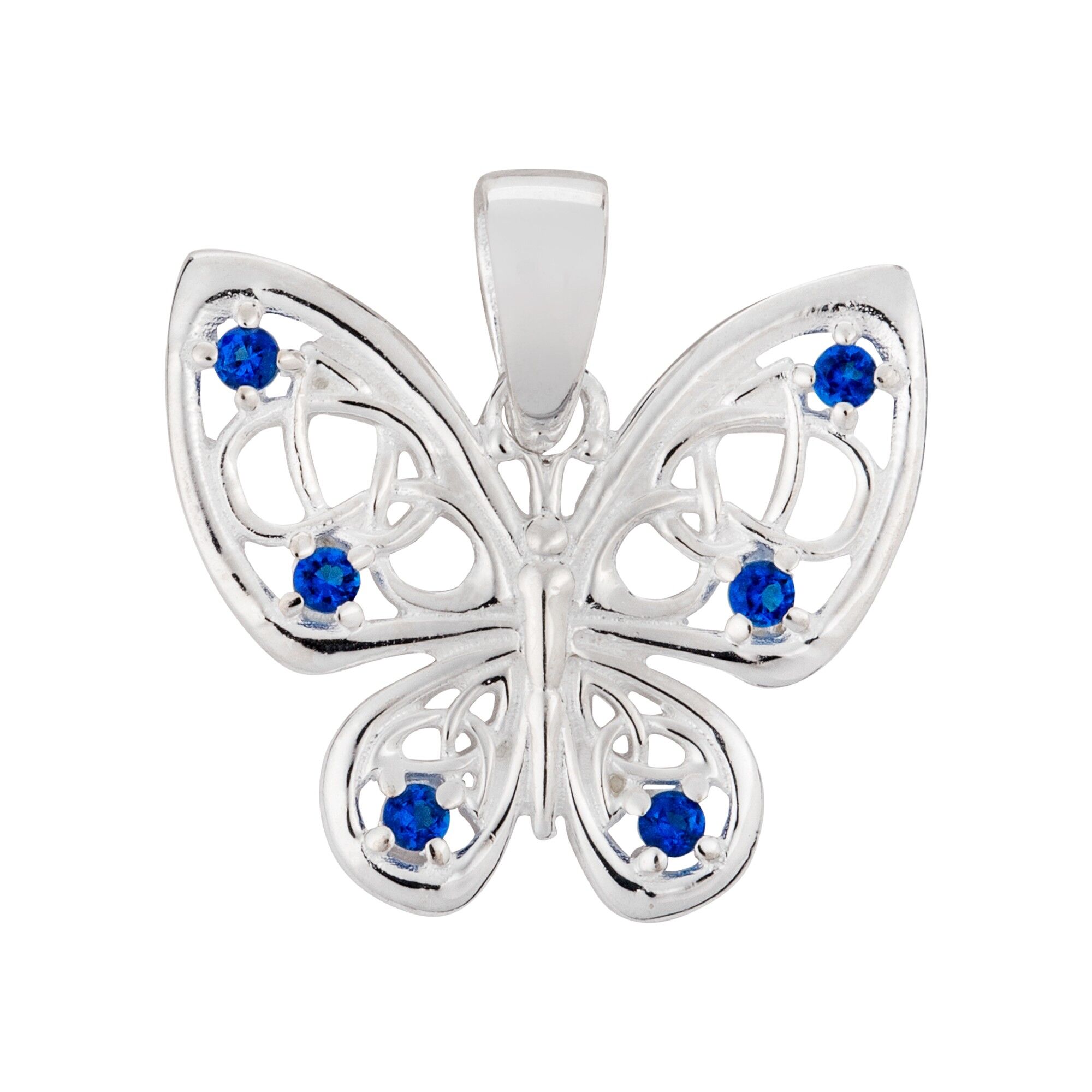 Magnifique Pendentif Papillon Saphir