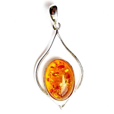 Beautiful Large Oval Amber Pendant