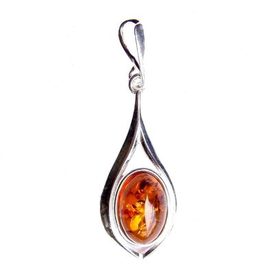 Pendentif Cabochon Ovale en Ambre