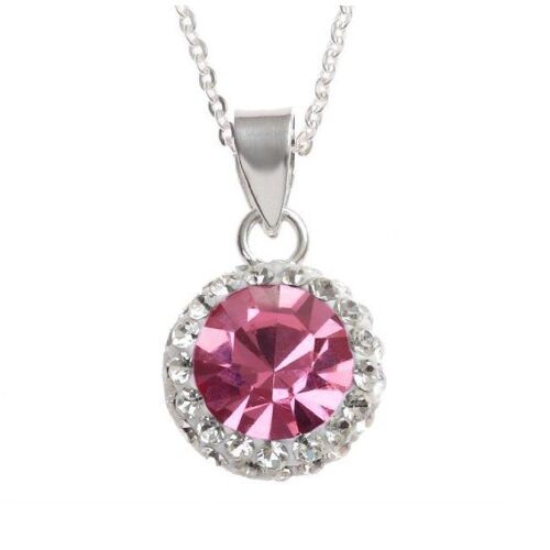 Lovely Rose Crystal Necklace