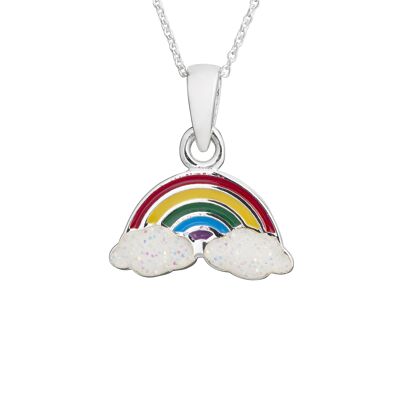 Hermoso collar de arcoíris para niños
