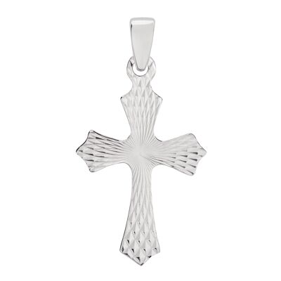Beautiful Patterned Silver Cross Pendant