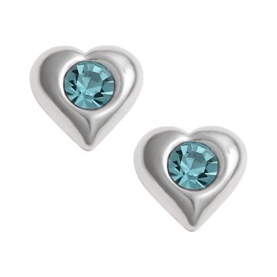 Boucles d'oreilles coeur Aqua Puff