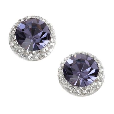 Pretty Tanzanite Crystal Studs