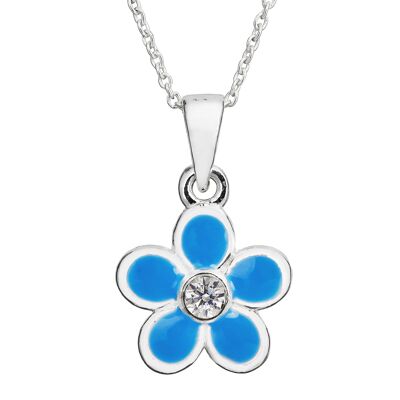 Collana da bambino con fiori turchesi