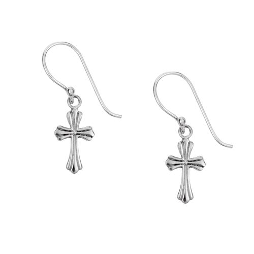 Lovely Silver Cross Earrings