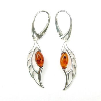 Boucles d'Oreilles Aile d'Ange en Ambre