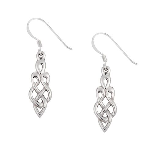 Pretty Silver Knot Earrings