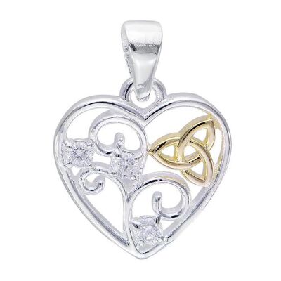 Trinity Filigree Heart Pendant