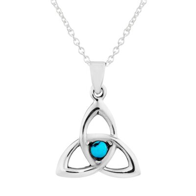 Collier Triquetra Déesse Turquoise