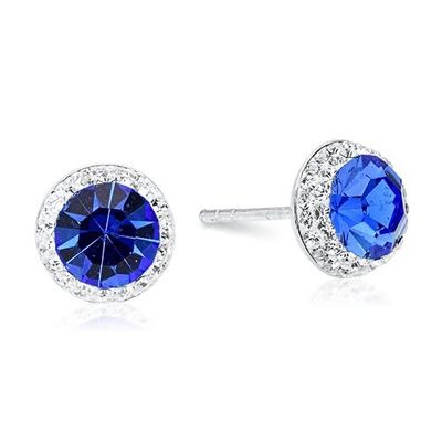 Pretty Sapphire Crystal Studs