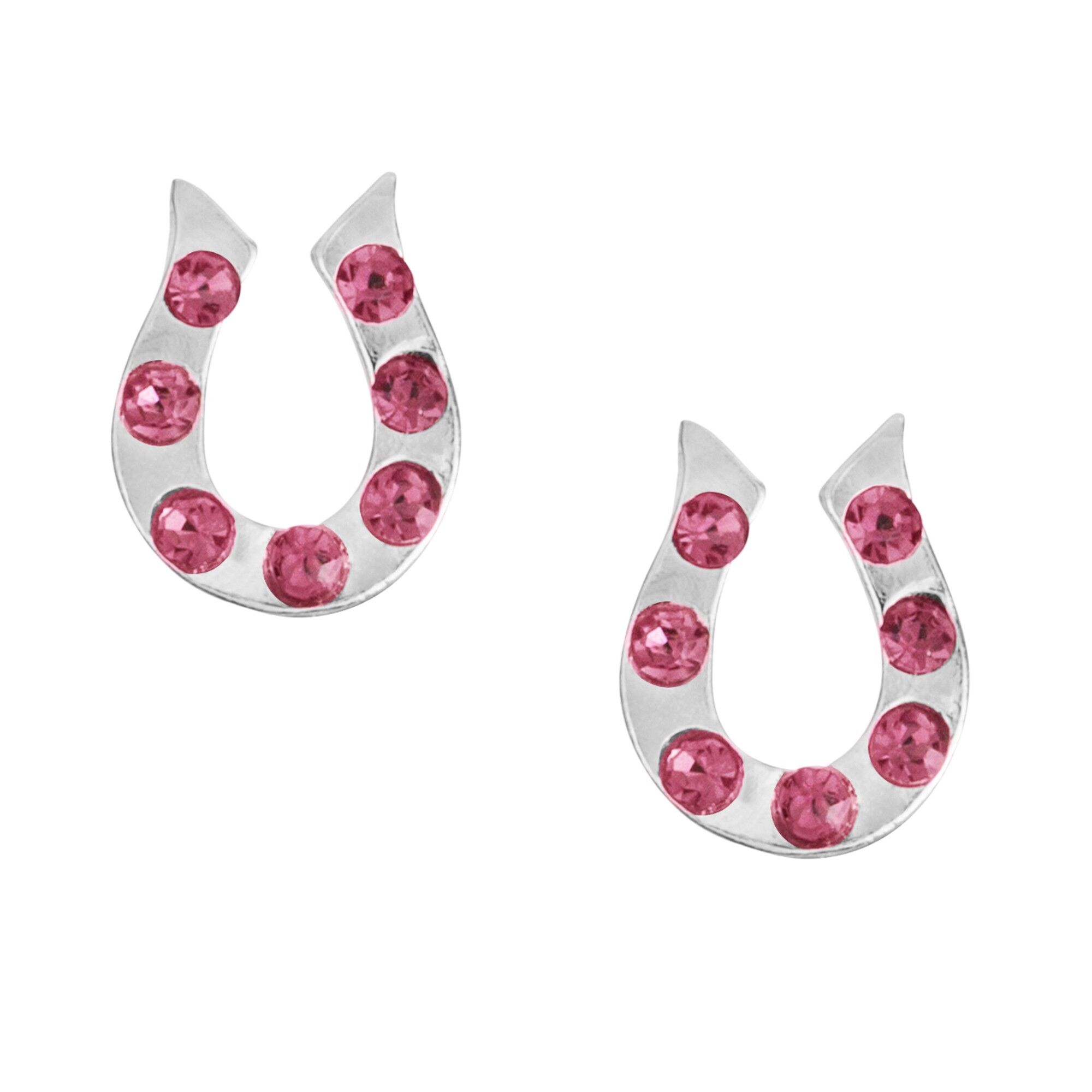 Graziose borchie a ferro di cavallo color ametista