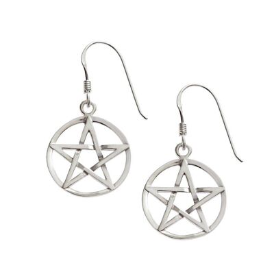 Boucles d'oreilles grand pentagramme