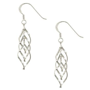 Boucles d'oreilles pendantes en argent