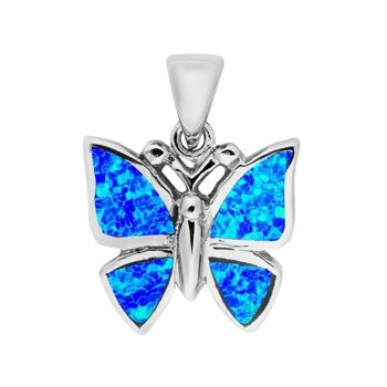 Joli papillon bleu opale