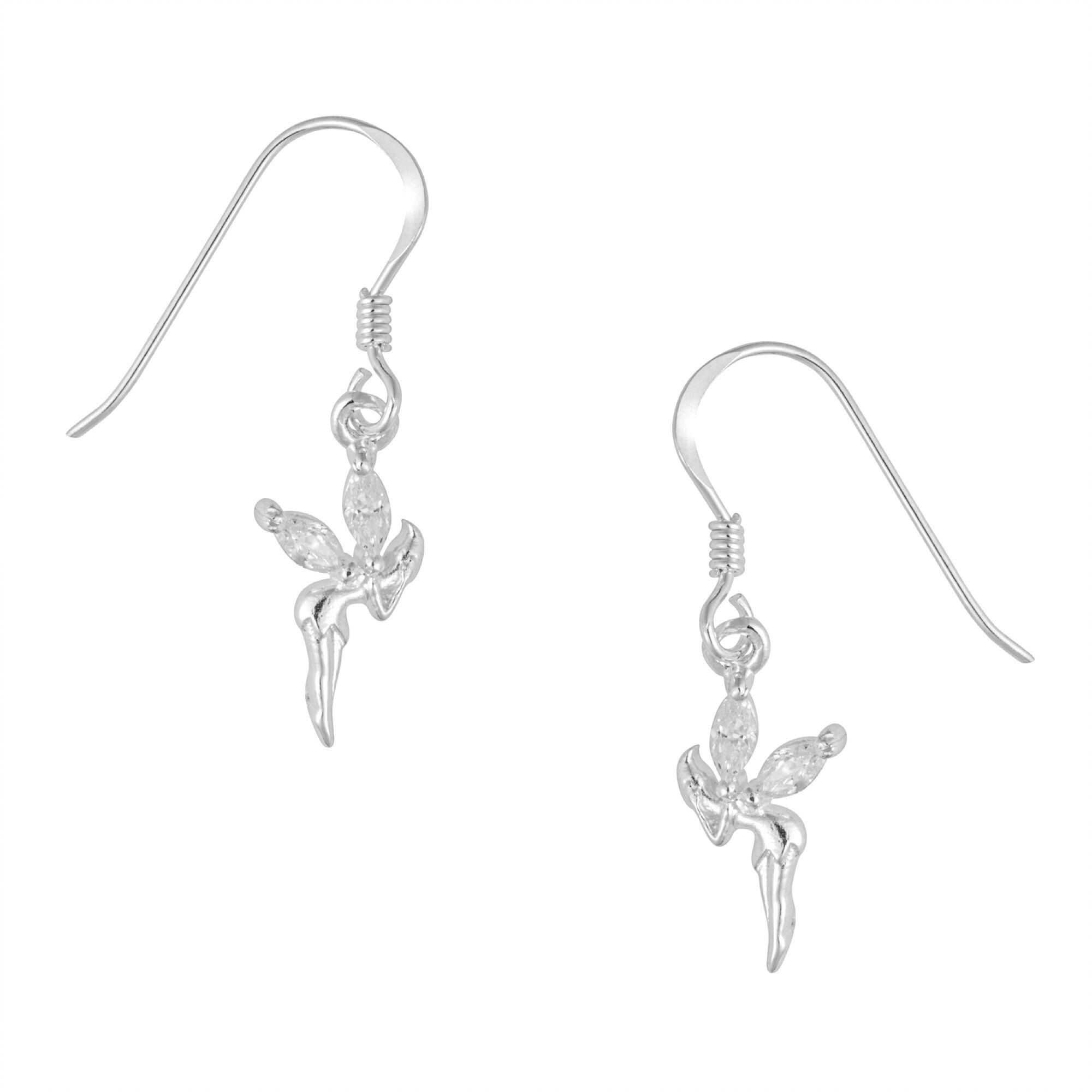 Jolies Boucles d'Oreilles Fée Cristal