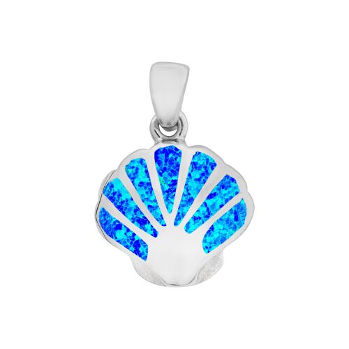 Blue Opal Shell Pendant