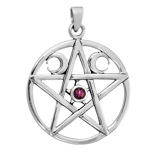 Triple Moon Pentagram Pendant