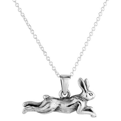 Beautiful Leaping Hare Pendant