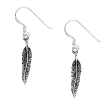 Jolies boucles d'oreilles plumes