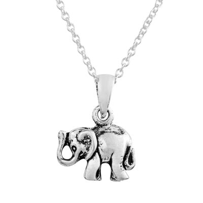 3d Elephant Pendant - Necklace