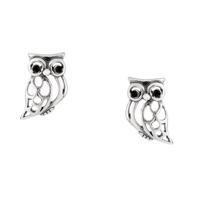 Pretty Celtic Owl Studs