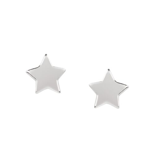 Lovely Silver Star Studs