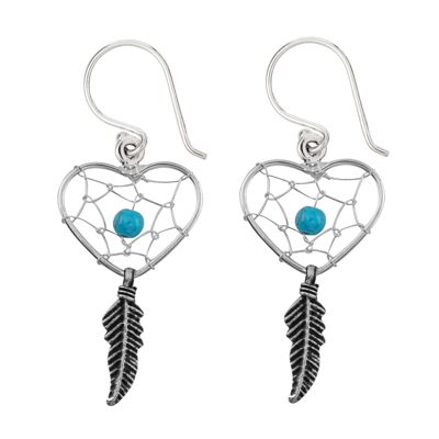 Beautiful Heart Dreamcatcher Earrings