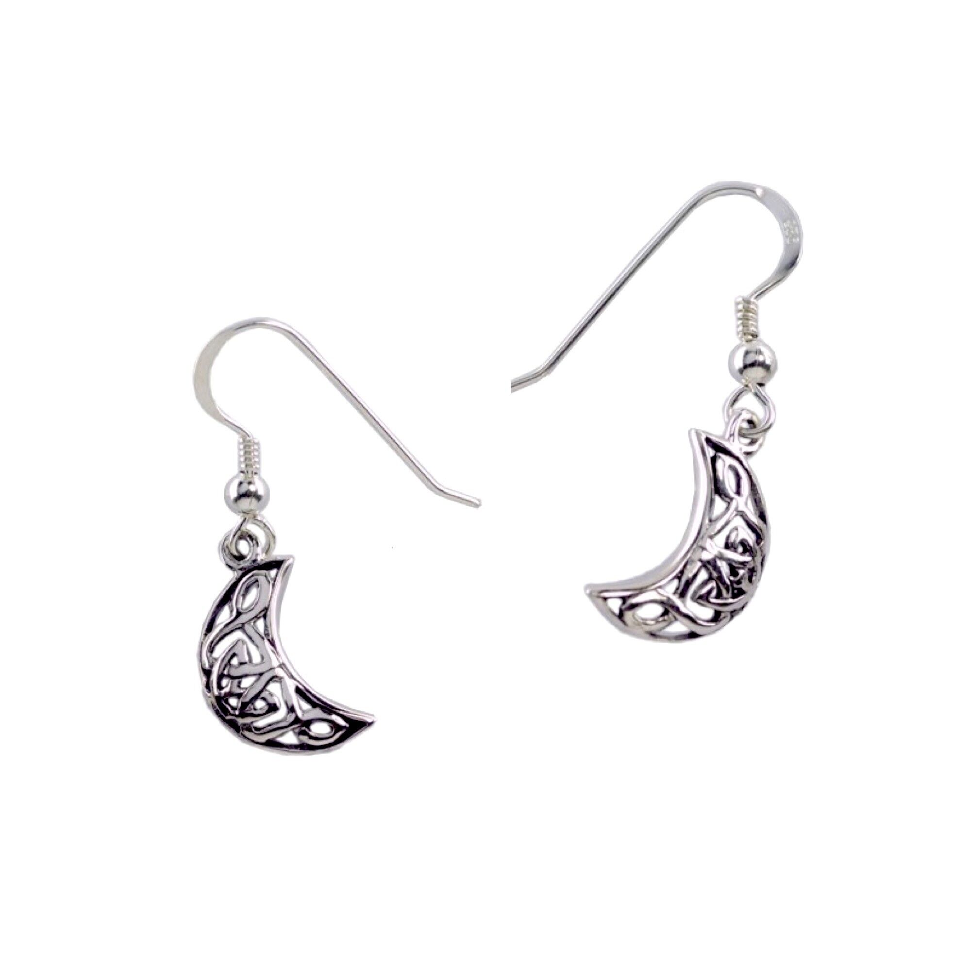 Graziosi orecchini a forma di luna celtica
