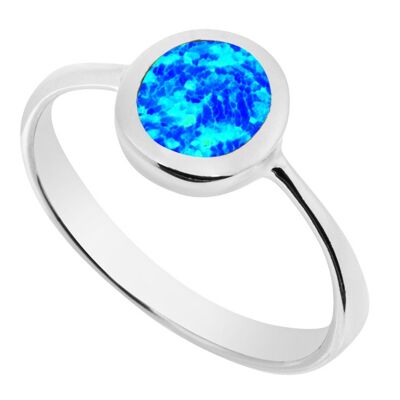 Bellissimo anello con opale blu