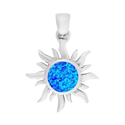 Blauer Opal-Sonnenanhänger